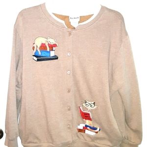 Vintage bonworth cat sweater jacket